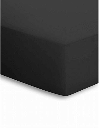 schlafgut Spannbetttücher Mako-Jersey 50041 schwarz - 075 100x200 cm