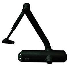 Vigor 24780-10 Chiudiporta con Arresto, Forza EN3, Nero