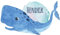 GRAZDesign Wandtattoo Kinderzimmer Junge Name Blau Wal XXL groß, Wandsticker Baby Babyzimmer Mädchen personalisiert Aquarell, Wandaufkleber Deko Jungen BxH, 70x40cm