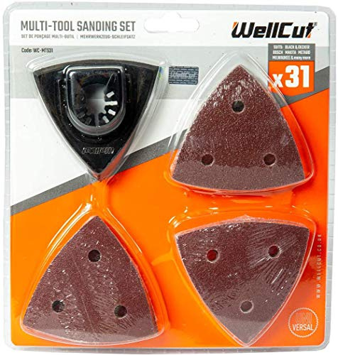 Wellcut WC-MTS31 Mix Multi Tool 31 Pieces Sanding Set Suitable for Wood