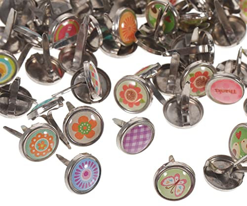 SOIMISS 100stücke Mini Brads Pastellfarben Runde Klammern Für Scrapbooking Basteln Und Projekte Brads Einfach Zu Verwenden Installieren