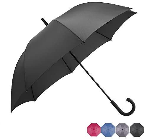 BP SUNNY Parapluie Femme Homme Grand Parapluie Solide Ouverture Automatique Résistant au Vent Super Hydrofuge Résistant aux Typhons Protection contre la Mousson 137cm