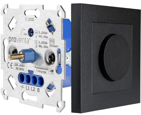 LED's light 0190012 Variateur à coupure de phase 3-250 W Compatible avec la marque Forme plate