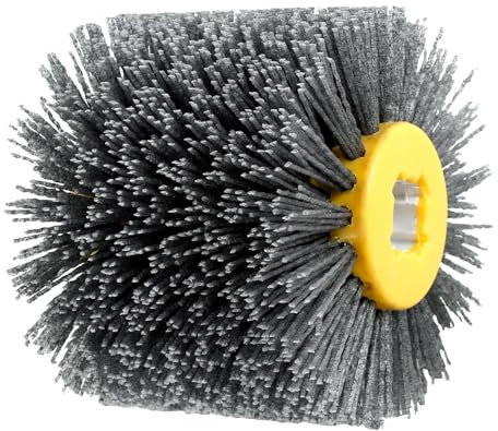 OROMYO Spazzole abrasive per legno #80 grana spazzola in nylon per smerigliatrice angolare, trapano a setole in legno per sbavare rimozione della ruggine e lucidatura (grana 80)