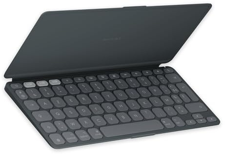 Logitech Keys-to-Go 2, Clavier sans Fil Portable pour iPad avec Protection intégrée, Plat et Compact, iPad, iPhone, Mac et Apple TV, passez Facilement d'un Dispositif à Un Autre, AZERTY FR - Graphite