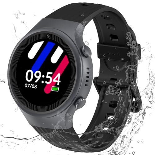 PTHTECHUS Reloj Inteligente Niño 4G, Smartwatch niños con GPS y Llamadas, Reloj para Niño con SOS, Chat, Videollamada, IP68, Modo Clase, Podómetro, Reloj Inteligente Niños y Niñas Regalo 4-12 Años