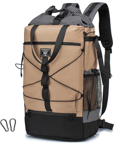 BAGZY Rolltop Ryggsäck 40x30x15 British Airways Vattentät Rollryggsäck Dam Herr Laptopryggsäck Med Laptopfack För 17 Tum Stort Dagsryggsäck Sportryggsäck Reseryggsäck För Business Stad Kaki