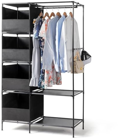 TactFire Armoire de Rangement en Tissu, Penderie Armoire Chambre Portable, Armoire à Vêtements, 105 x 45 x 170 cm