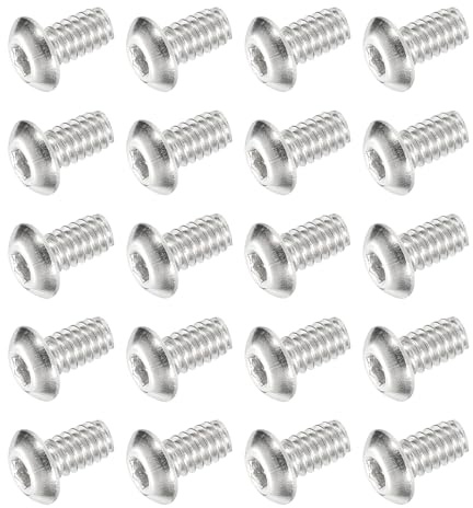 PATIKIL Viti A Testa Svasata Con Innesto Esagonale, 20 Pezzi #10-24 UNC x 3/8 Pollice 304 Acciaio Inossidabile Innesto Esagonale Filettatura Completa Bulloni Macchina Per Mobili, Argento