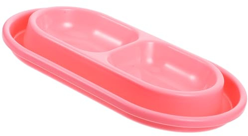 NUOBESTY Gamelle Double pour Chat et Petit Chien en PP, Bol Anti-Fourmis Double Compartiment pour Nourriture et Eau, pour Animaux de Compagnie