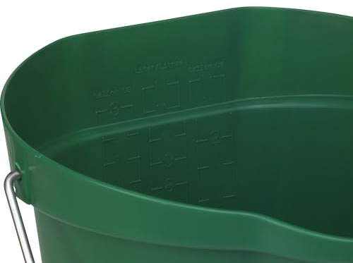 Vikan 56862 Hygiene Bucket, Green, 12 Litre Capacity, 325mm Length, 330mm Width, 330mm Height