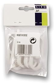 SIRO Kleiderhaken Kaufungen, 5 Stück, Schlicht, Kunststoff weiß 5 stück, 63 mm x 24 mm x 6 mm, MI687/K10V5E