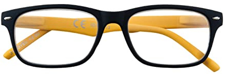 Occhiali da Lettura Zippo, Realizzati con Montatura dalle Linee Morbide, Ideale per Uomo e Donna, Diottria +1.50, Aste Color Giallo