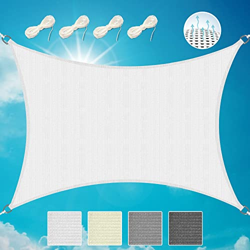 Sol Royal SolVision HS9 Solsegel för Trädgården 4x3 m Andningsbart UV-Skydd Baldakin Segel Rektangulär 400 x 300 cm HDPE Vit
