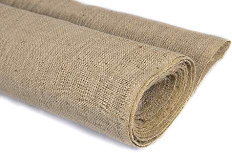 TENDAGGIMANIA Juta Tessuto al metro Resistente - ideale per decorazioni pacchi regalo bomboniere, copri Albero di Natale, decorazioni -Non si Sfilaccia- iuta tessuto al metro in fibra naturale