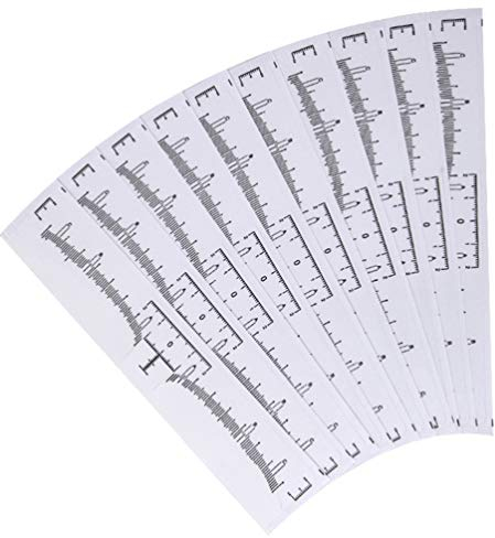 SOLUSTRE 100 stencil monouso per sopracciglia, righello adesivo per sopracciglia, pinza del freno, per donne e ragazze