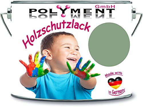 Polyment GmbH - Vernice protettiva per legno, resistente alle intemperie, protezione a lungo termine dagli agenti atmosferici, colore protettivo per legno RAL 6021, verde pallido