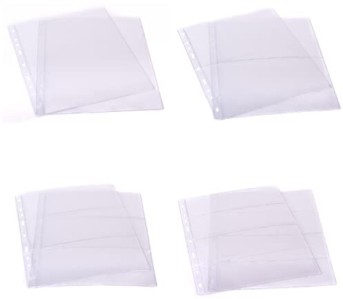 Banknote Collection Pages – Spare Pockets For Schulz Storage Album Binder – Extra Card Leaf Folders Collecting Holder - Protect and Store Small, Medium, Large Notes.