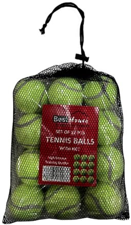 BH | 12 pcs - Tennis Balls Soft Rubber | Dog Puppies Play | Pet Training | Beginner Practice | Dog Training | Playing Exercise| Casual Sports, Beach - By BEST HOUSE