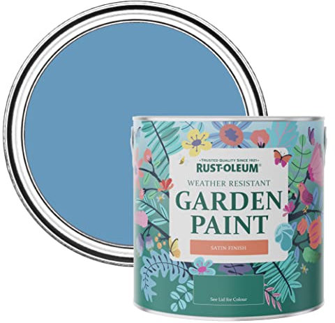 Rust-Oleum Blue Mould-Resistant Garden Paint In Satin Finish - Cornflower Blue 2.5L