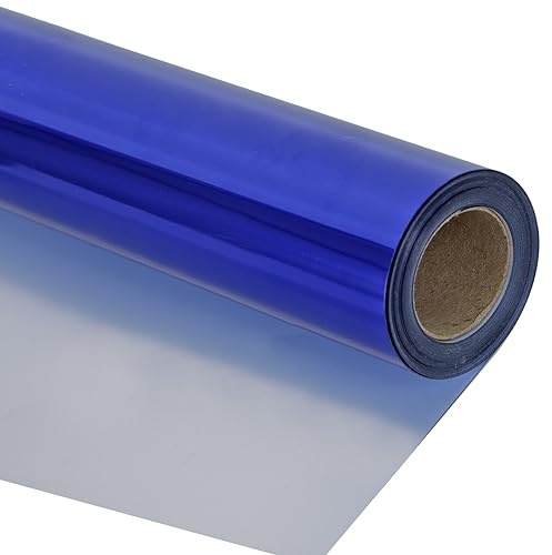 guangyintong Soft Metal Heat Transfer Vinyl Glossy Blue HTV Rolls, 12 x 12ft PU Stretchy Iron on Vinyl for T-Shirts, HTV Vinyl for All Cutter Machine Easy to Cut & Weed for Heat Vinyl Design
