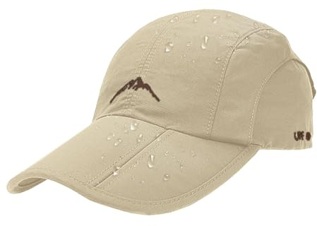 Yutdeng Casquette de Baseball Imperméable Séchage Rapide Casquette Homme Adjustable Léger Unisexe Sport Chapeau de Soleil Réglable Cap Course Respirante Pliable Longue Brim Sunhat Femme Été Extérieur