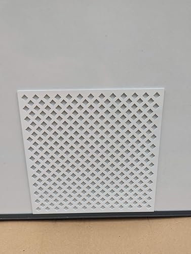 Wooden mesh Decorative Panel, Wall partition, Radiator Cover Grille, Cut-Outs, Kitchen Furniture, Laser Cut in 6mm Thick MDF (Size 1200mm x 500mm) Diamond D5. Made in The UK. (Primed White)