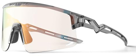 ROCKBROS Cycling Glasses Photochromic Sports Sunglasses Cycling Glasses for Men Women UV400 Protection TR90 Frame Windproof Cycling Accessories Bicycle Glasses