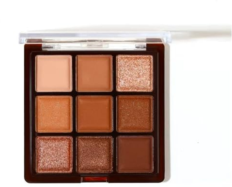 9 Color Brown Eyeshadow Palette, Matte Shimmer Neutral Eyeshadow Palette Long Lasting Waterproof Highly Pigmented Smokey Eyeshadow Pallets For Women
