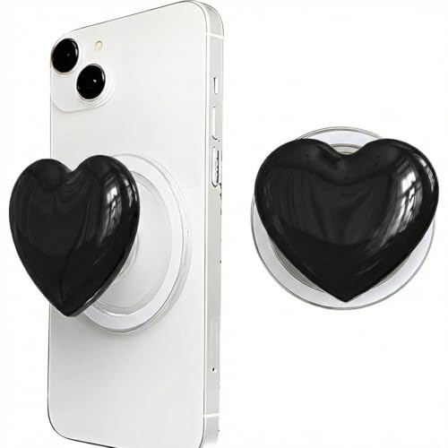 TEOZBLU Impugnatura Smartphone,Supporto Ad Anello Magnetico Per Cellulare, Phone Grip,Supporto e Maniglia Estensibili, Impugnatura Telefoni Cellulari Grip, Base Supporti, Accessori Telefono, Nero