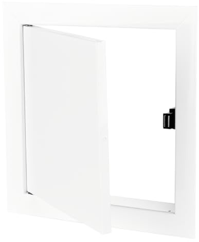 Trappe d'inspection avec fermeture magnétique - Blanc - Universel - Boîte de distribution - Trappe de visite - En métal - Revêtement par pulvérisation - Acier - Rapide - Porte d'accès - Trappe de