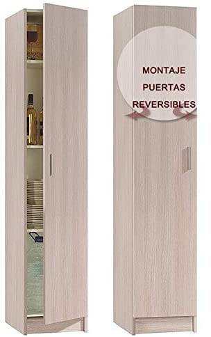 HABITMOBEL Armario Multiusos Roble 180 4 Huecos Almacenamiento Plus