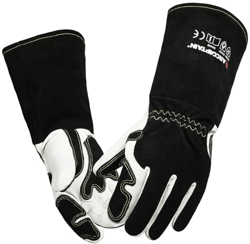 ARCCAPTAIN Tig Welding Gloves: Premium Goatskin Grain Leather, Dexterity, Comfort, Duralble Tig Gloves for Work Protection