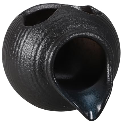 DECHOUS Ceramic Waterfall Jar for Fish Tanks Indoor Fountain Spitter Decor for Continuous Water Gardens and Aquariums Hydroponic Planting Compatible