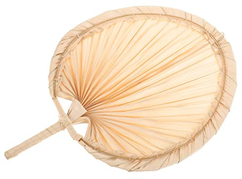 FUNNETOYU Abanico de Palma Seco Ventilador de Verano Artesanal Accesorio Decorativo para Fiestas y Bodas para Playas y Celebraciones Diseño Natural y Silencioso