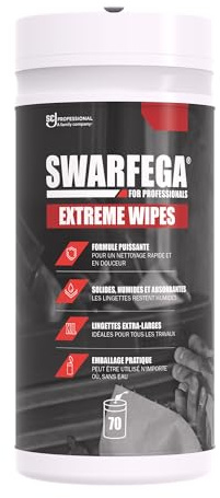 Swarfega Lingettes Extreme – Peinture & Salissures – 70 | Éliminent rapidement peinture et salissures, sans eau. Nettoient mains, outils & surfaces. Usage professionnel.