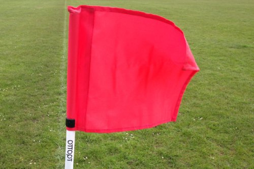 Set of four collapsible corner flags, with carry bag (Red)