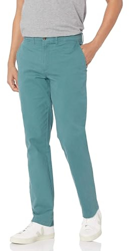 Amazon Essentials Men's Slim-Fit Casual Stretch Khaki, Sage Green, 34W x 32L