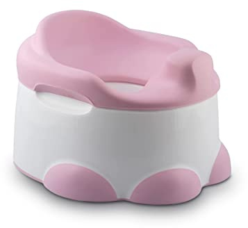 Bumbo Step 'N Potty 3-in-1 Solution - Potty Training Toilet Seat, Toddler Step Stool & Baby Potty - Removable Cup & Stow Away Lid - Children Aged 18 Months to 3 Years - Cradle Pink