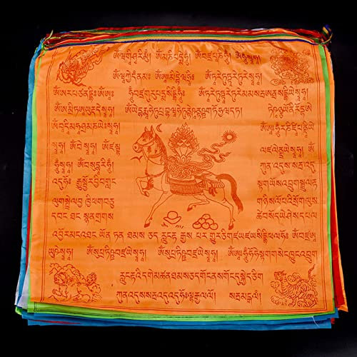 Tibetan prayer flags/Meditataion,Zen Home Decor,Outdoor,meditation Yoga Flags,Buddhist Meditation Flag,(A Single Piece Of 45×45cm,a Total Of 20 Flags,a Total Length Of 9.3 Meters)