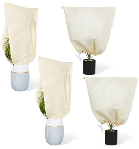 4 Pezzi Telo per Piante Inverno Antigelo Telo Antigelo per Piante Copertura Piante Inverno Telo Copri Piante Inverno Telo Piante Antigelo Copri Piante Inverno Cappuccio Protezione Piante Inverno