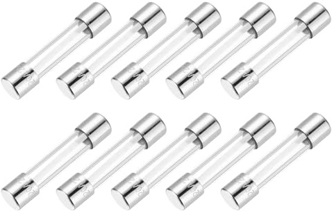 sourcing map Fusible de vidrio de 20 A, 250 V, 6 x 30 mm, fusible de retardo de tiempo, listado UL, fusible de soplado lento para electrodomésticos (paquete de 10)