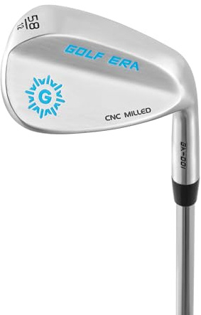 Golf Era Sand Wedge - Premium Golf Wedge Set or Individual 50/52/54/56/58/60 - CNC Milled Grooves for More Spin - Golf Gap Wedge Lob Wedge (Silver, RH 58 Degree)