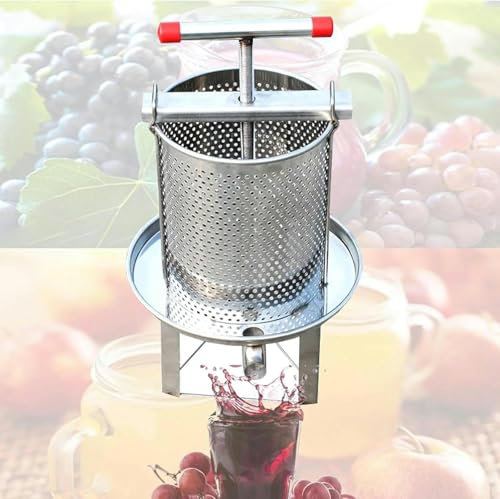 LYJYUJIE Apfelpresse Apfelpresse Obst Wein Presse, Manuelle Saftpresse Mit T-Griff Obst Wein Manuelle Presse Fässer Presse Maschine Für Saft, Gemüse, Wein, Olivenöl~/