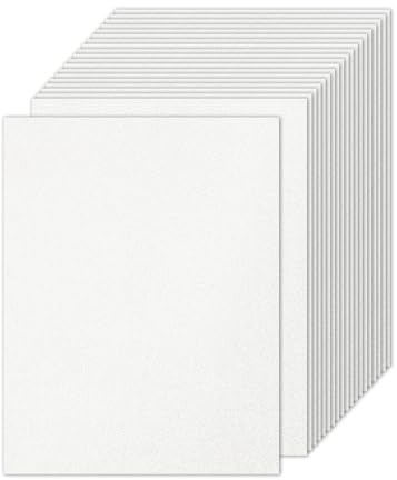 PATIKIL 20 Feuilles De Papier Cartonné Pailleté Blanc 8.5 x 11 Pouces, Papier Cartonné Pailleté Rectangulaire Papier Brillant Premium 250gsm Pour Scrapbook Carte DIY Art Mariage Fête