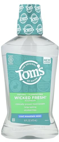 Tom's of Maine Natural Wicked Fresh! Mouthwash, Cool Mountain Mint, 16 Ounce