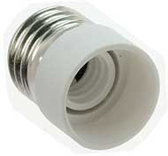 Adattatore per lampada, da E 27 a E 14, riduttore per attacco lampadine. Converte le lampade con attacco E14 In E27.