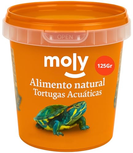 MOLY Gammarus Alimento para Tortugas de Agua 125 gr | Comida Tortugas 100% Pequeños Crustáceos Camarones | Rico en Proteínas y Fósforo | Fácil de Digerir