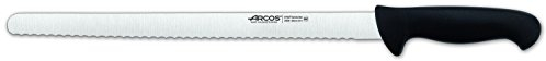 Arcos Serie 2900 - Coltello Pasticceria Coltello Torta - Lama Acciaio Inossidabile Nitrum 350 mm - Manico Polipropilene Colore Nero