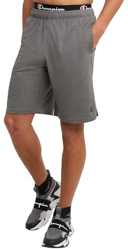 Champion Short de Sport pour Homme, Anti-humidité, Short de Sport, Short de Sport (Standard ou Grand et Grand), Logo C en Granit chiné, Taille L